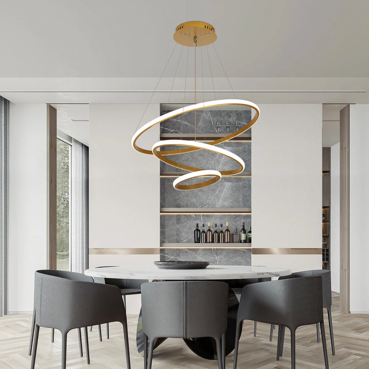 Lampes suspendues à 3 anneaux