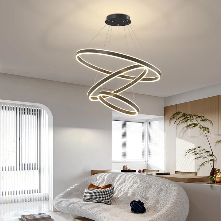 Lampes suspendues LED modernes pour salon