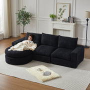 Chenille Cloud Curved Sectional Sofa