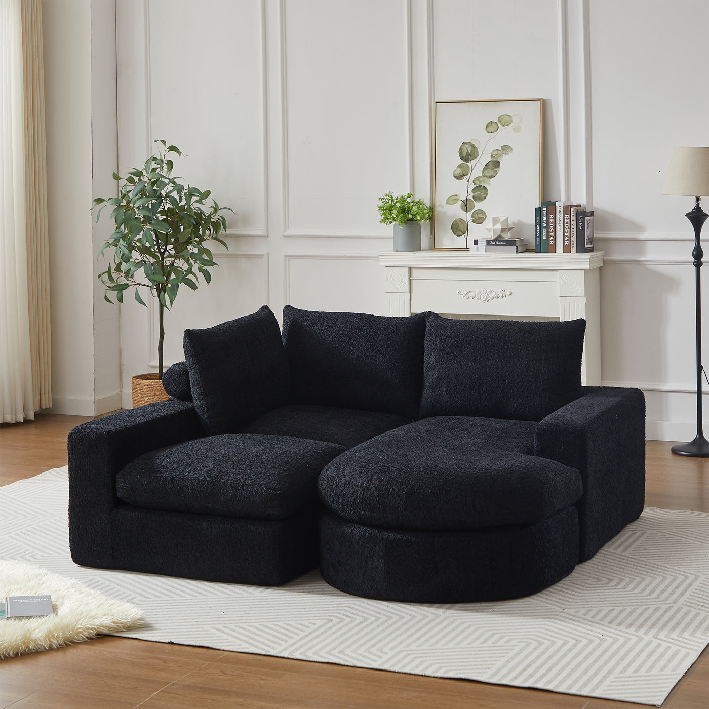 Chenille Cloud Curved Sectional Sofa