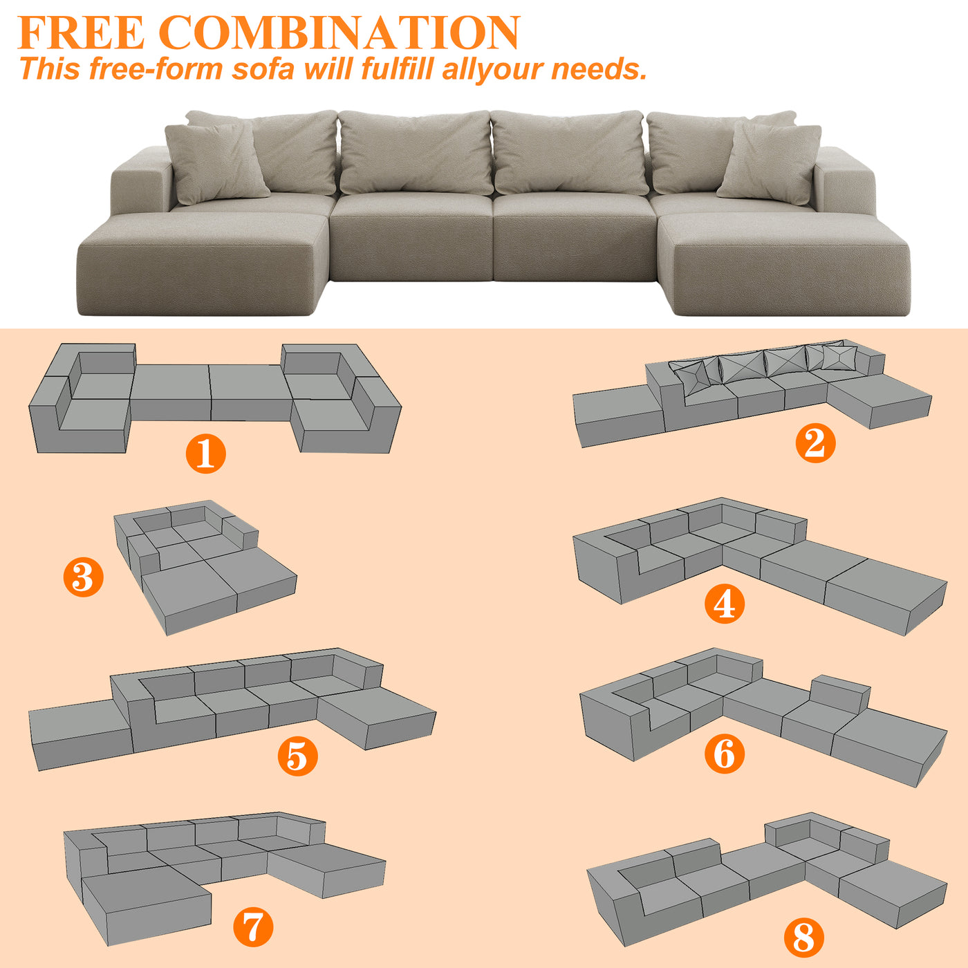 Canapé Sofa Nuage Moderne