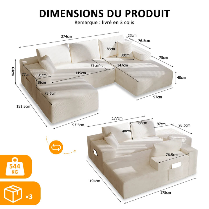 Canapé Modulaire Luxe