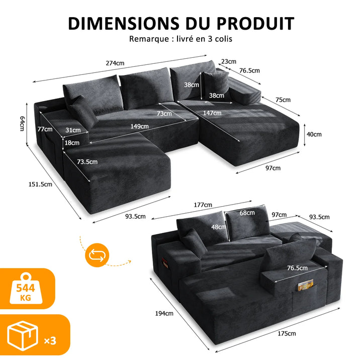 Canapé Modulaire Luxe