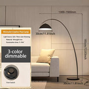 Lampadaire Moderne Arc Noir Minimaliste