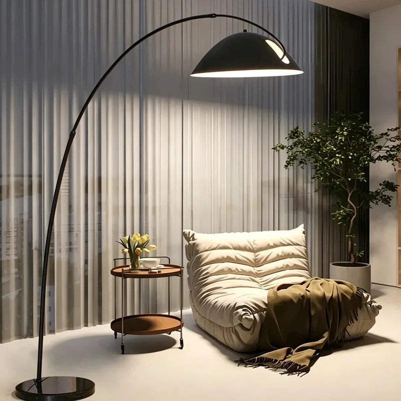 Lampadaire Moderne Arc Noir Minimaliste