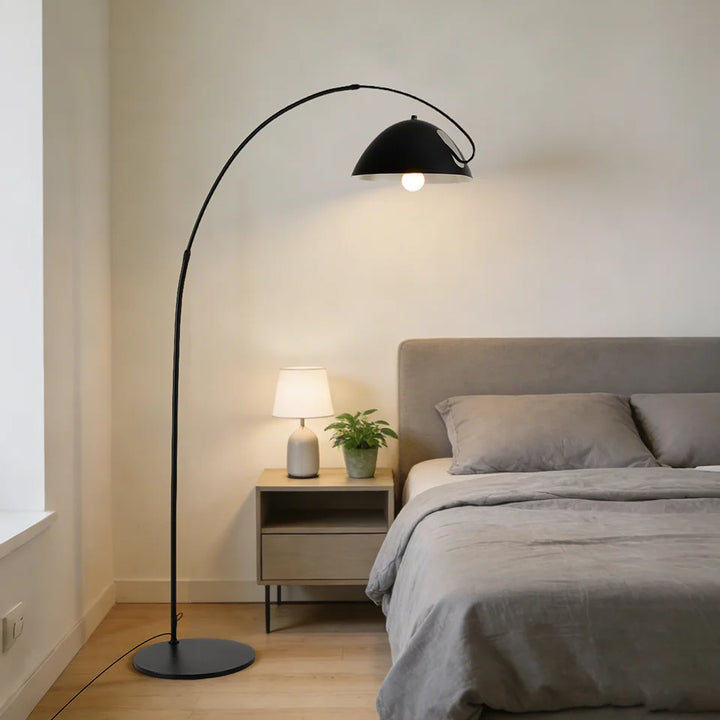 Lampadaire Moderne Arc Noir Minimaliste