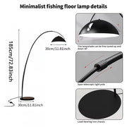 Lampadaire Moderne Arc Noir Minimaliste