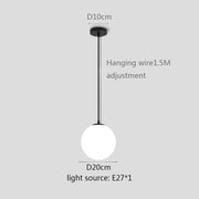 boule de verre pendentif lumières