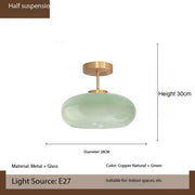 Lampe suspendue en verre nordique