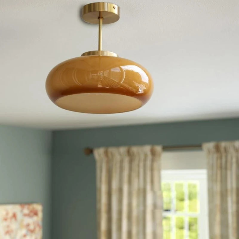 Lampe suspendue en verre nordique