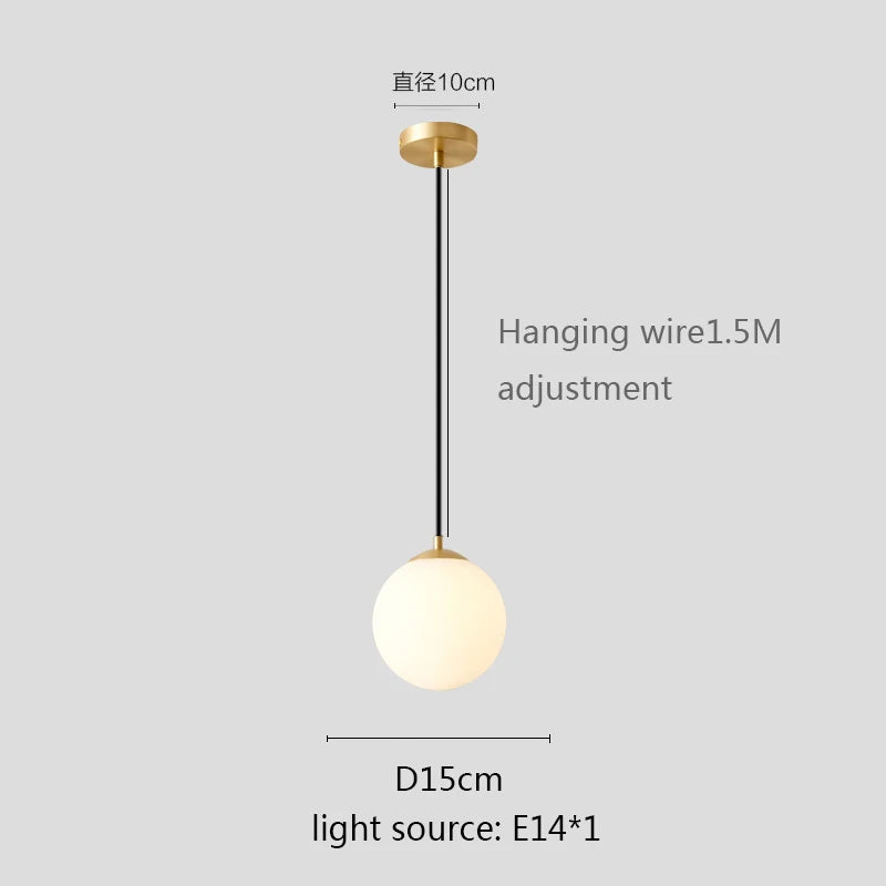 boule de verre pendentif lumières