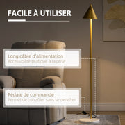 HOMCOM Lampadaire sur pied salon