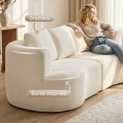 Canapé Moderne 3 Places - Beige