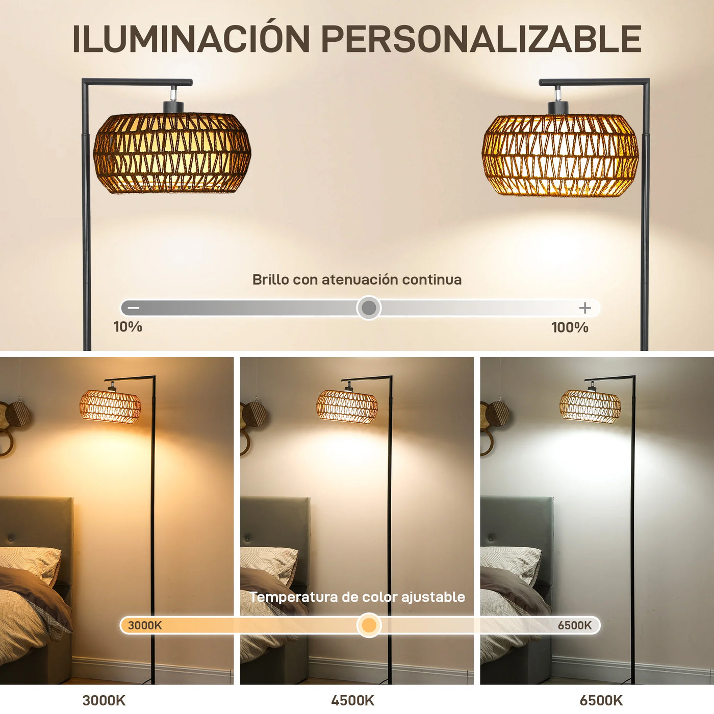 Lampadaire Homcom avec abat-jour