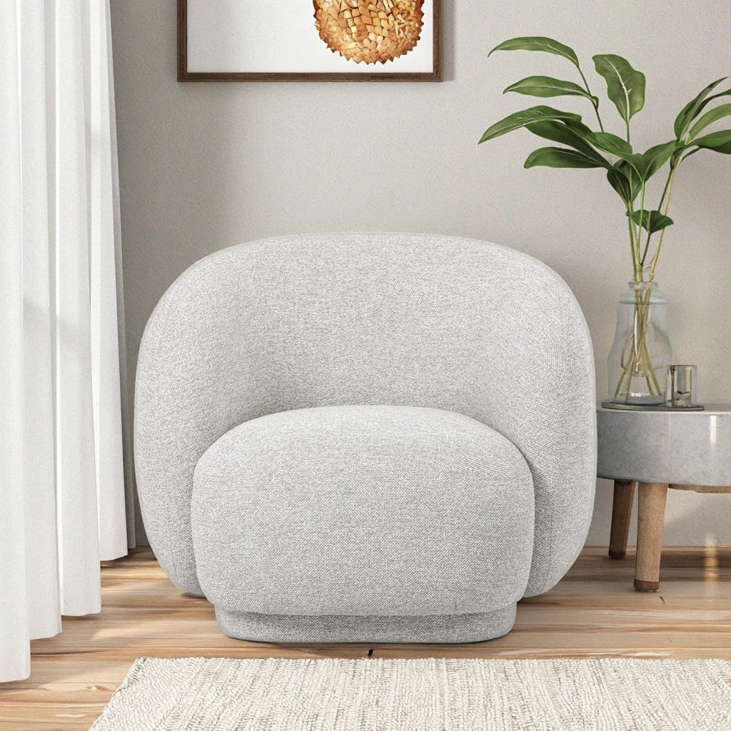 Fauteuil d'appoint moderne de style nordique en tissu pour salon et chambre à coucher, de haute qualité, confortable, luxueux, pivotant