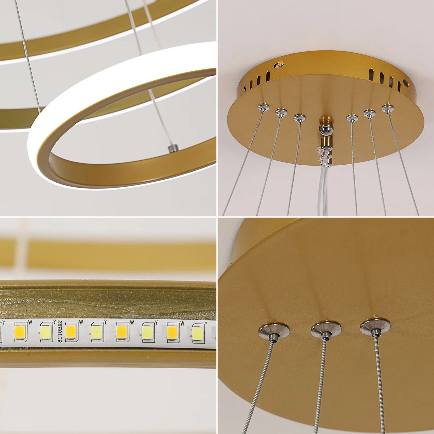 Lampes suspendues à 3 anneaux