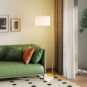 Homcom lampadaire moderne avec abat-jour  en lin synthétique