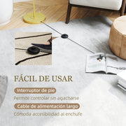 Homcom lampadaire moderne avec abat-jour  en lin synthétique