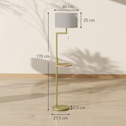 Homcom Lampadaire moderne avec étagère