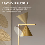HOMCOM Lampadaire sur pied salon