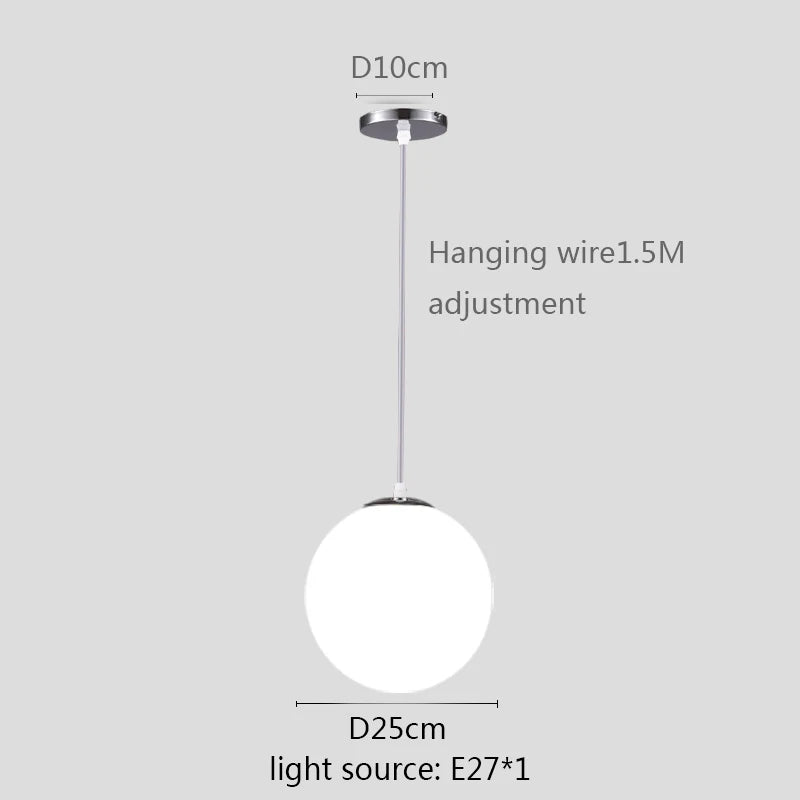 boule de verre pendentif lumières