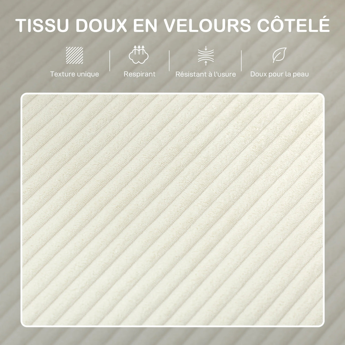 Canapé Luxe 3 places - Beige