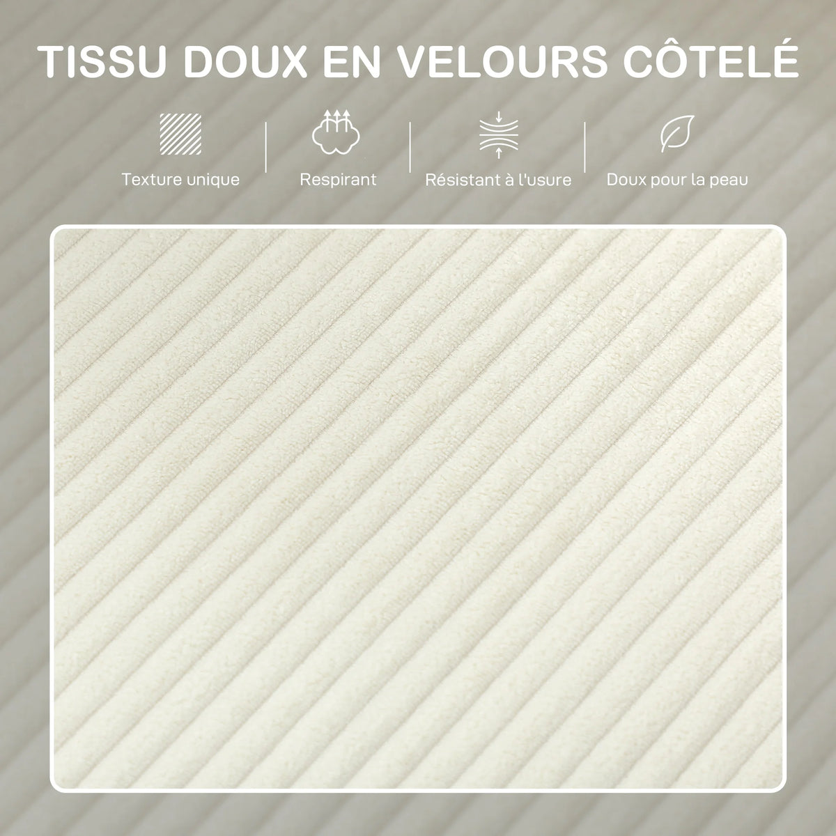 Canapé Luxe 3 places - Beige