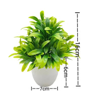 1 plante artificielle avec pot en plastique, fausse verdure pour la maison, le bureau, le salon, la chambre à coucher, décoration sans entretien requis