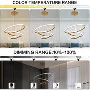 Lampes suspendues à 3 anneaux