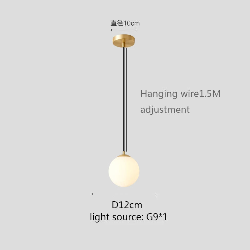 boule de verre pendentif lumières