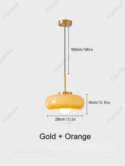 Lampe suspendue en verre nordique