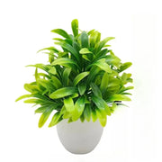 1 plante artificielle avec pot en plastique, fausse verdure pour la maison, le bureau, le salon, la chambre à coucher, décoration sans entretien requis