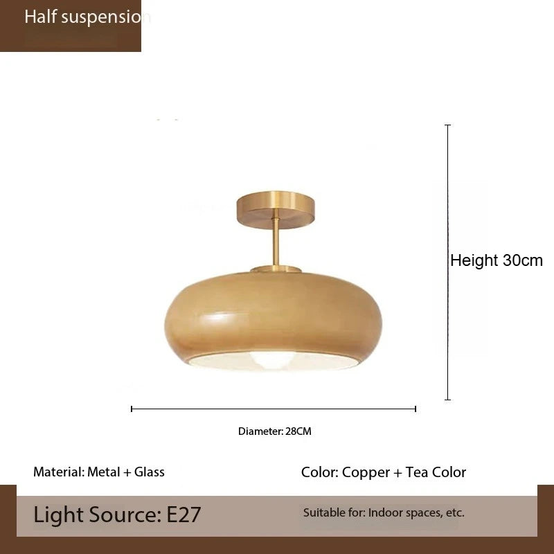 Lampe suspendue en verre nordique
