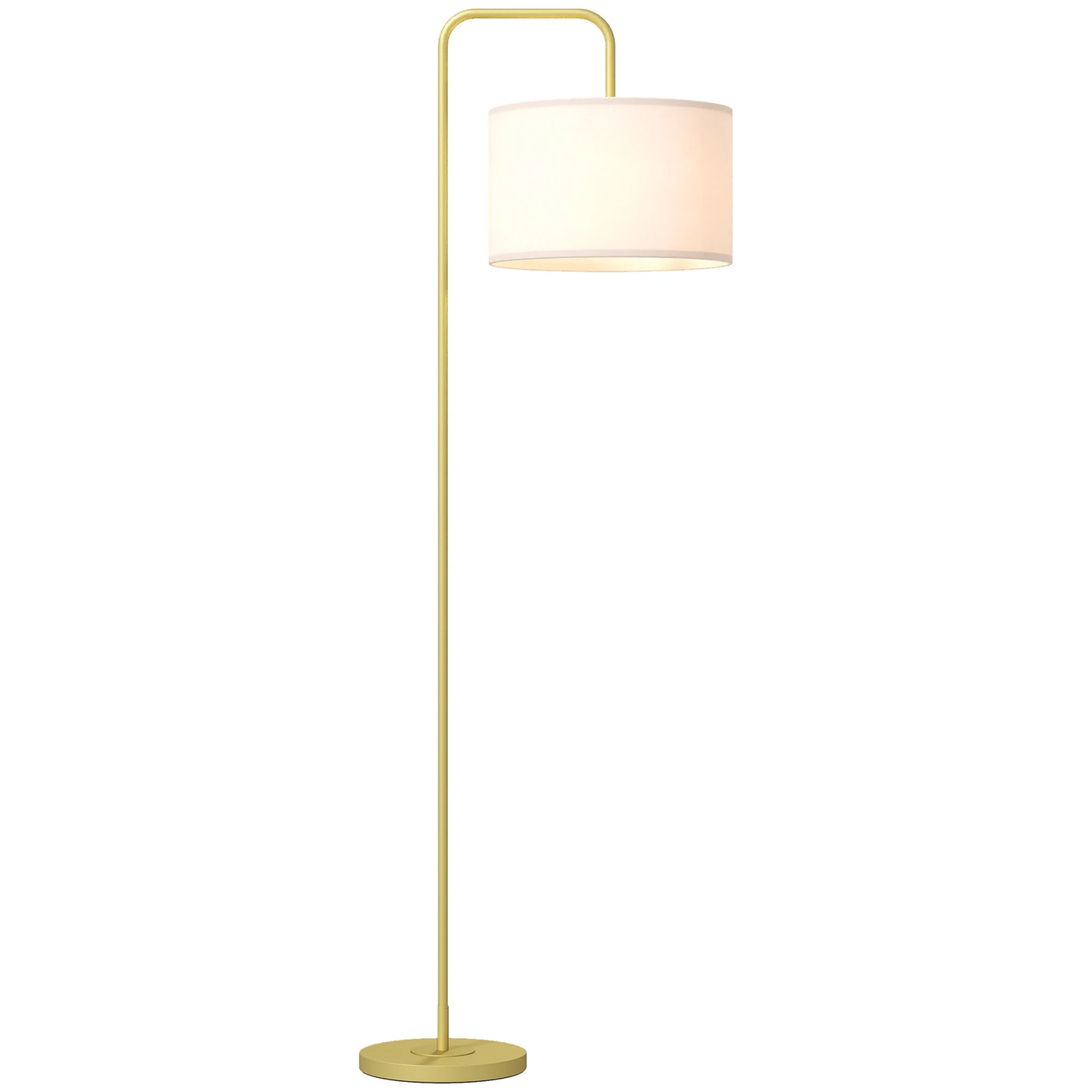 Homcom lampadaire moderne avec abat-jour  en lin synthétique