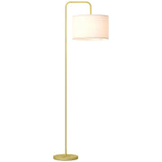Homcom lampadaire moderne avec abat-jour  en lin synthétique