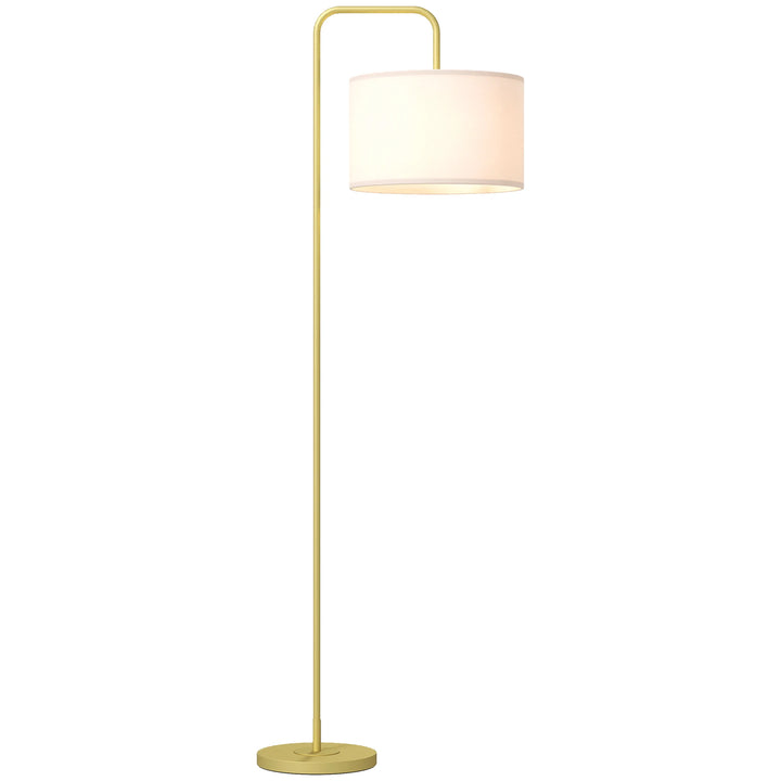 Homcom lampadaire moderne avec abat-jour  en lin synthétique