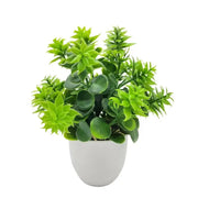 1 plante artificielle avec pot en plastique, fausse verdure pour la maison, le bureau, le salon, la chambre à coucher, décoration sans entretien requis