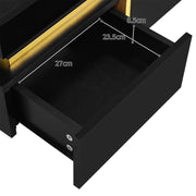Table basse noire brillante