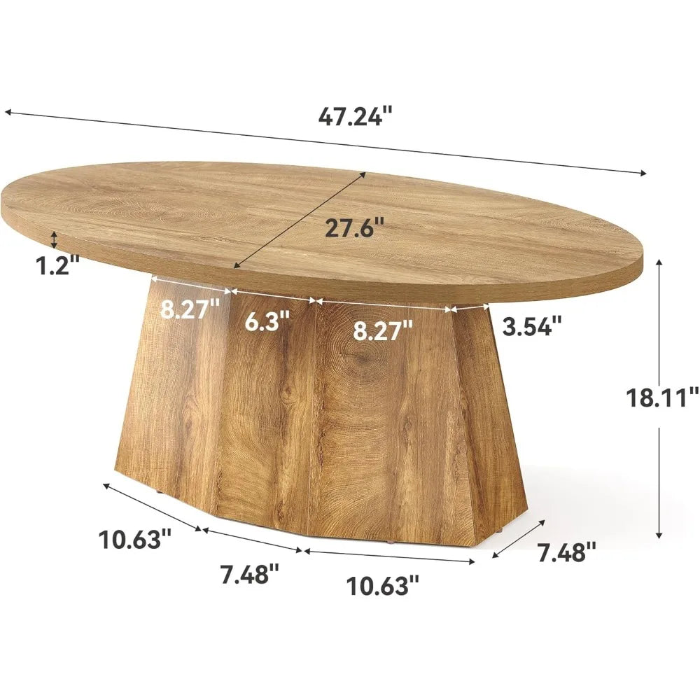 Table basse ovale