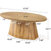 Table basse ovale