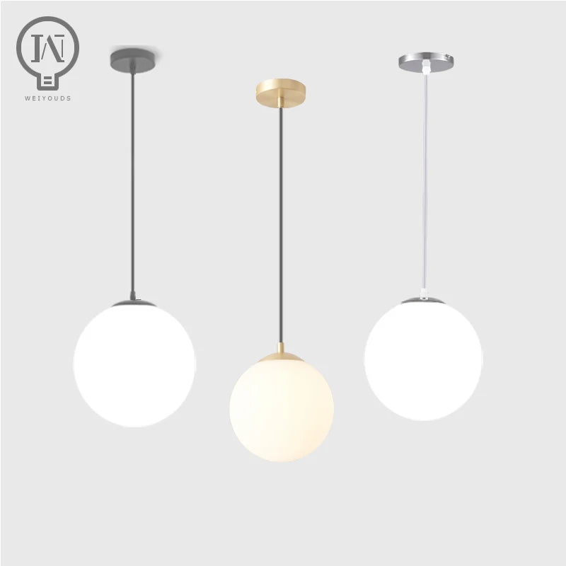 boule de verre pendentif lumières
