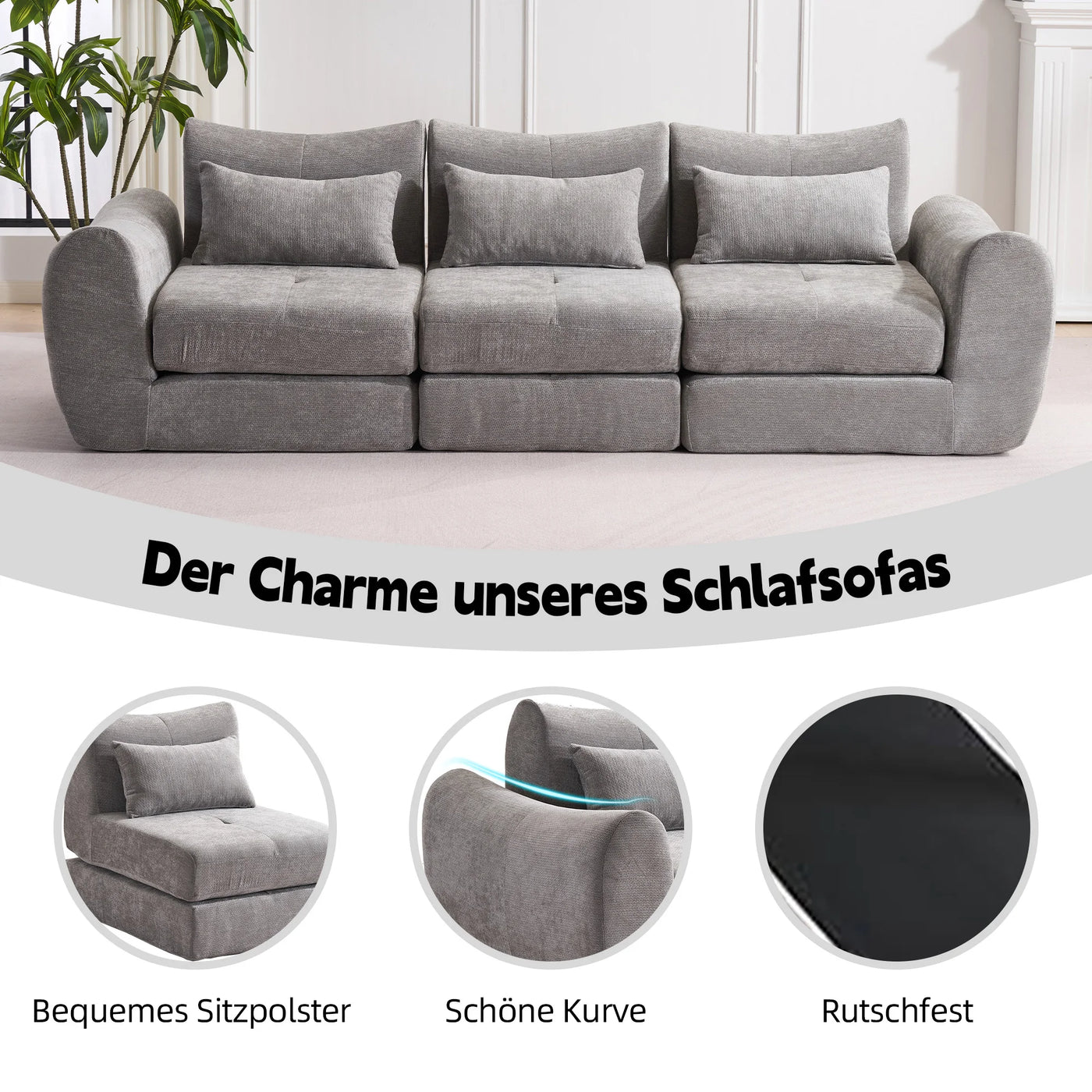 Canapé Premium - Gris