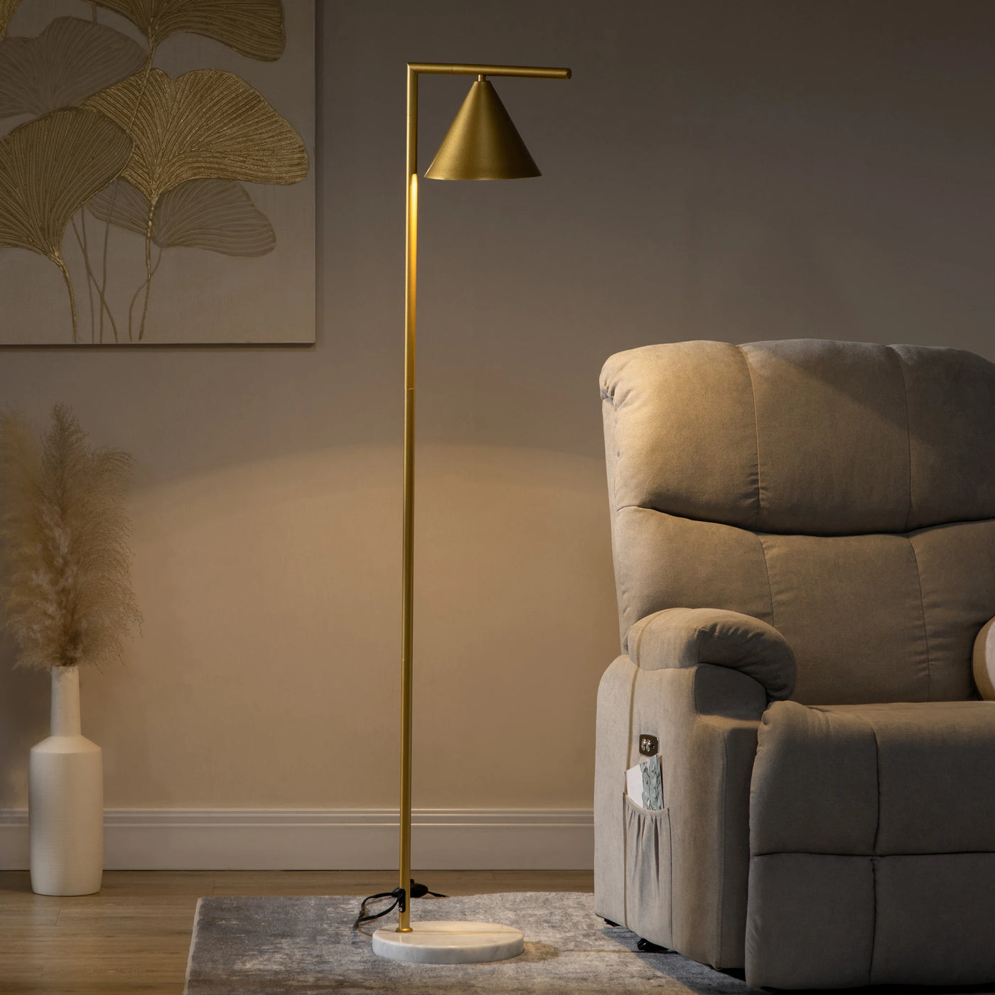HOMCOM Lampadaire sur pied salon