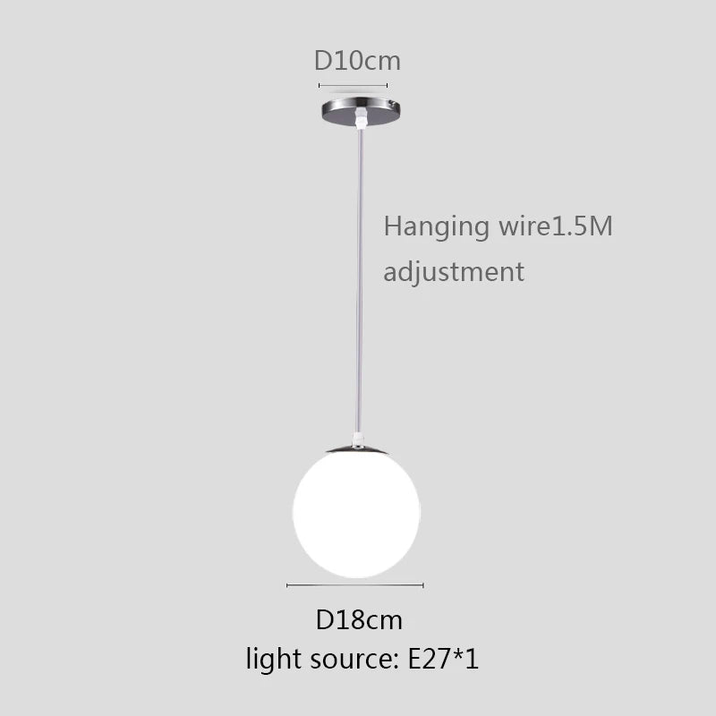 boule de verre pendentif lumières