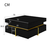 Table basse noire brillante