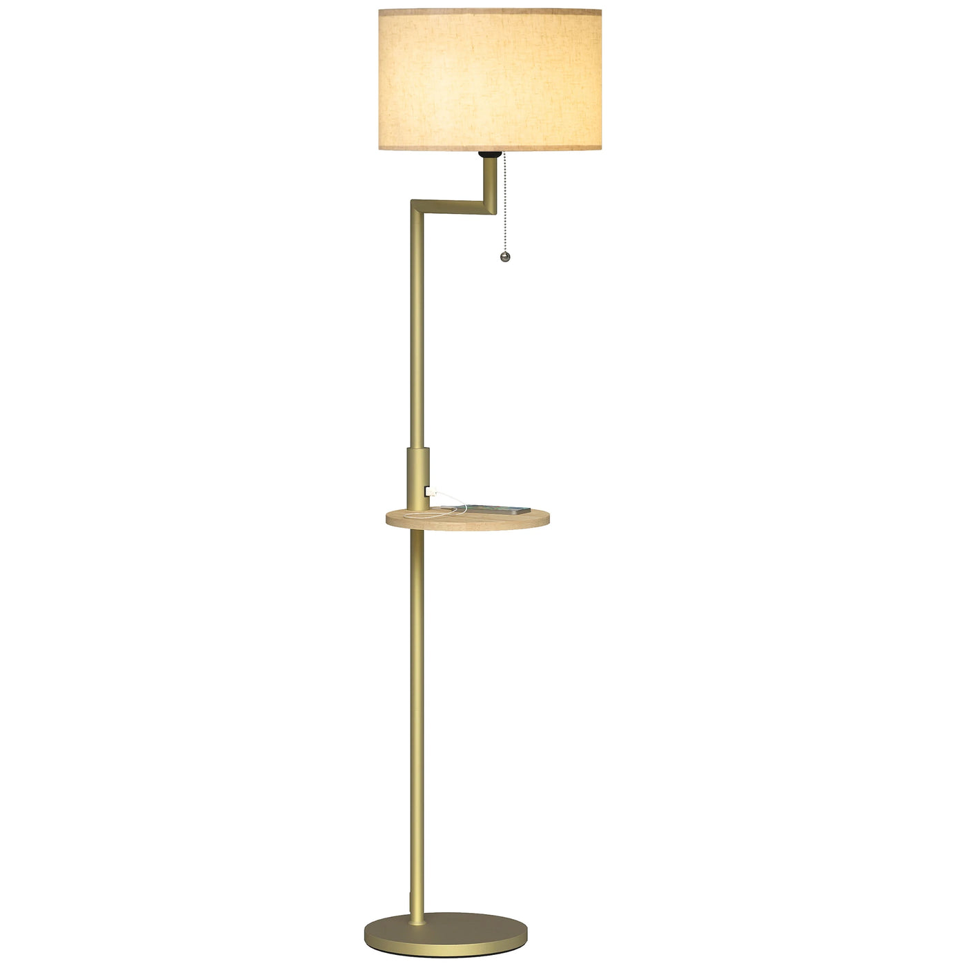 Homcom Lampadaire moderne avec étagère