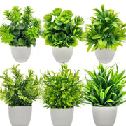 1 plante artificielle avec pot en plastique, fausse verdure pour la maison, le bureau, le salon, la chambre à coucher, décoration sans entretien requis