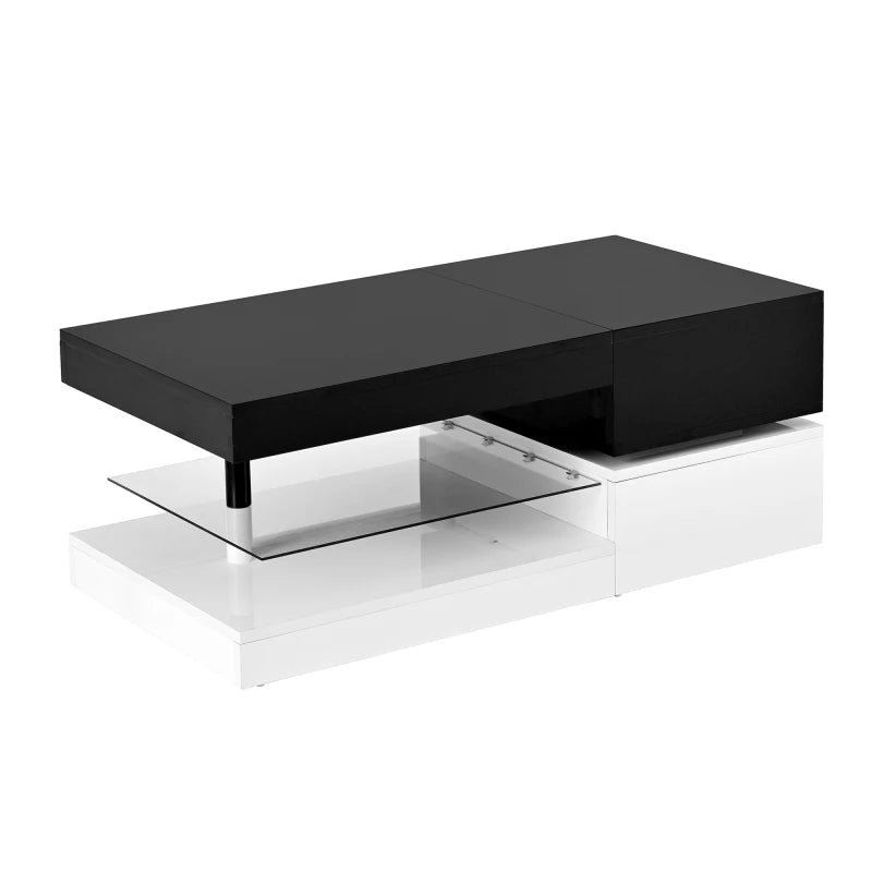 Table basse moderne avec éclairage