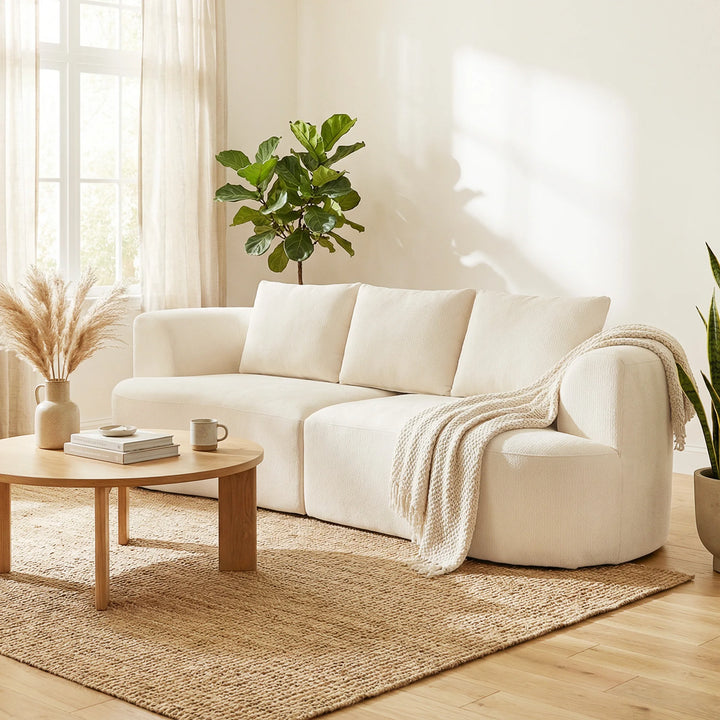 Canapé Moderne 3 Places - Beige