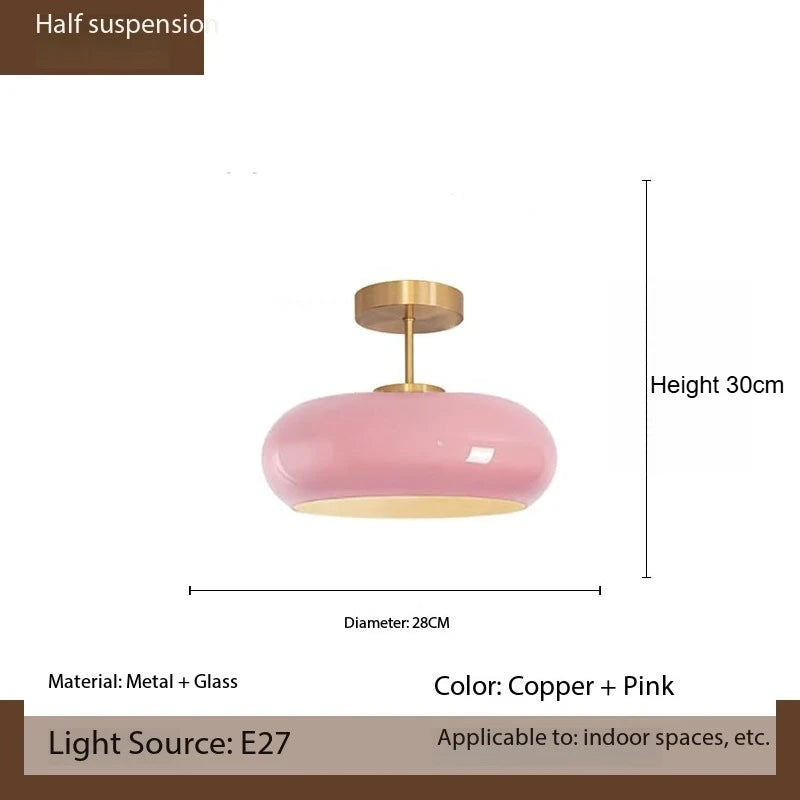 Lampe suspendue en verre nordique